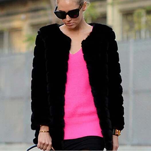 Женское зимнее пальто из искусственного меха модель WT69 2021 | Женская одежда