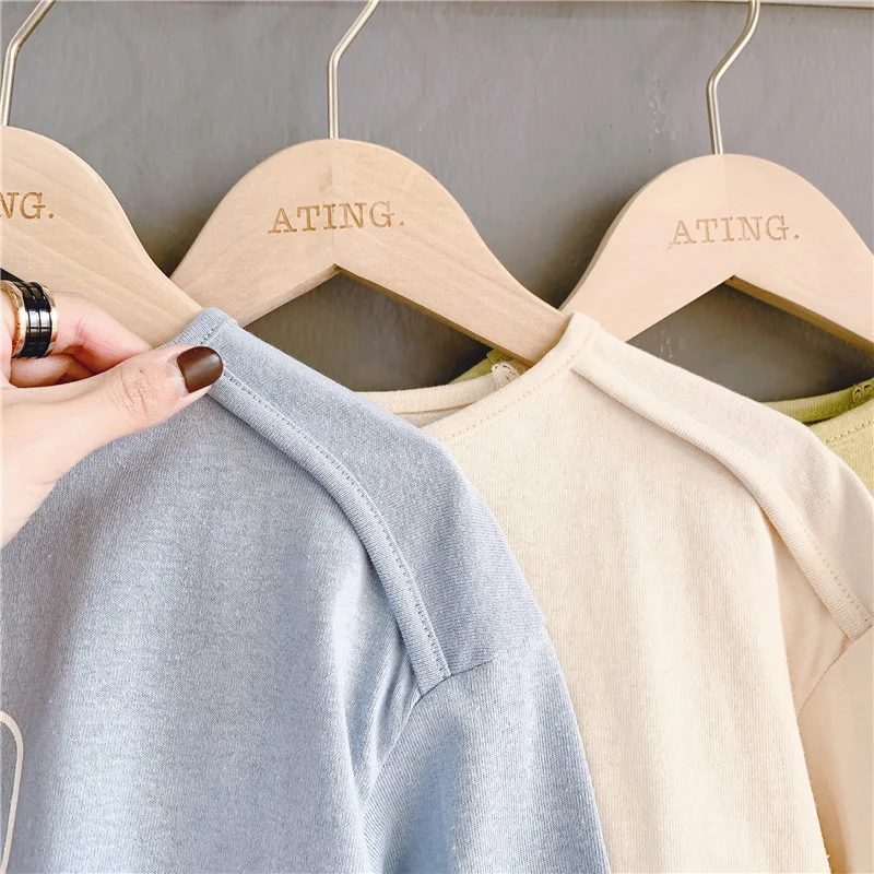 Новинка 2020 года Сезон весна Корейский стиль Унисекс Детские футболки с рисунком