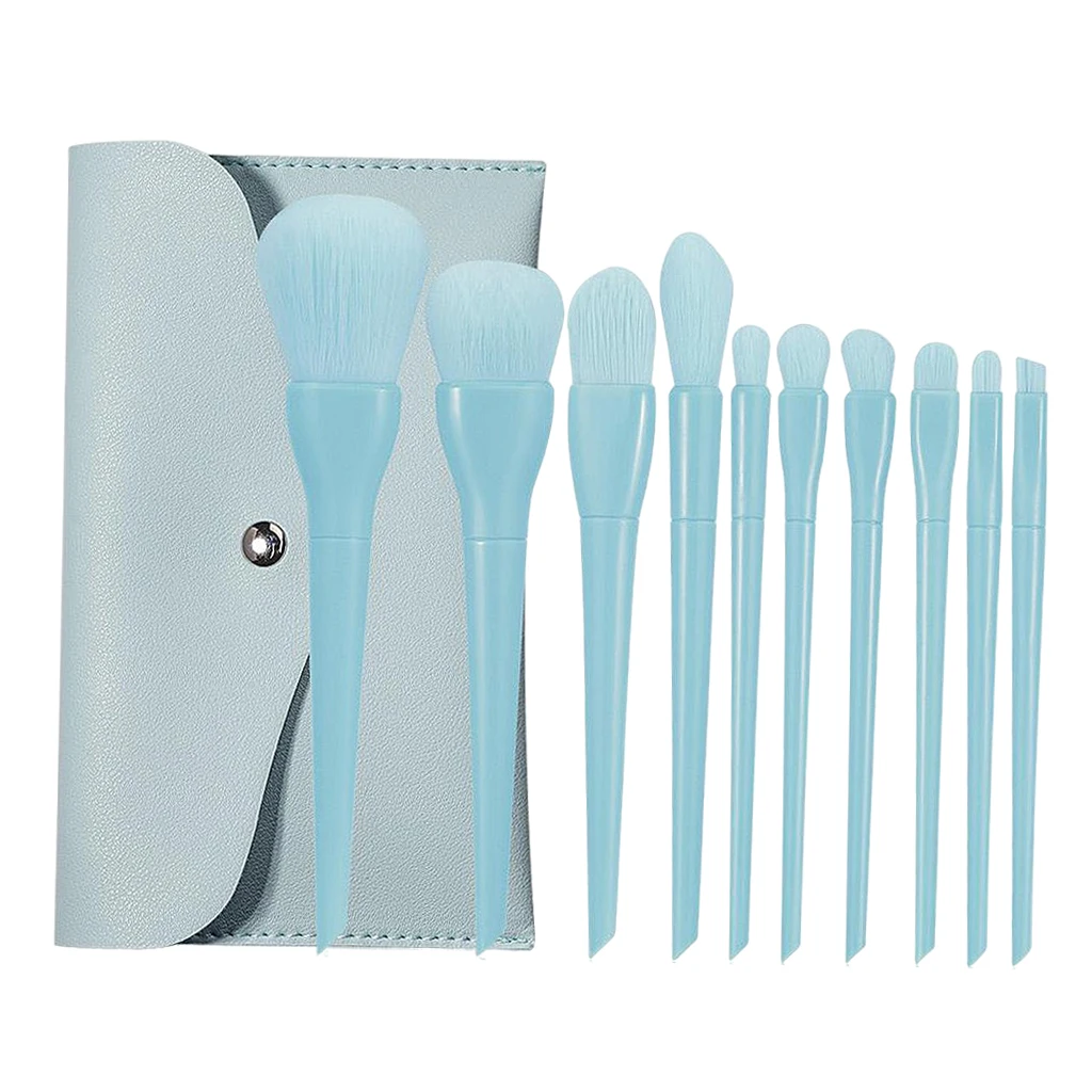 

Professional Makeup Brushes Foundation Concealers Blush Eye Shadows 10 Pcs Brush