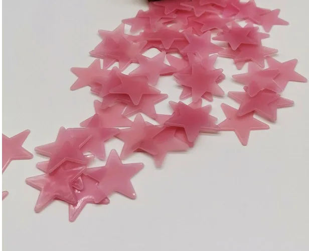 

Yellow Luminous Star 3cm Color Luminous Patch / Fluorescent Wall Sticker 100 Pieces / Pack