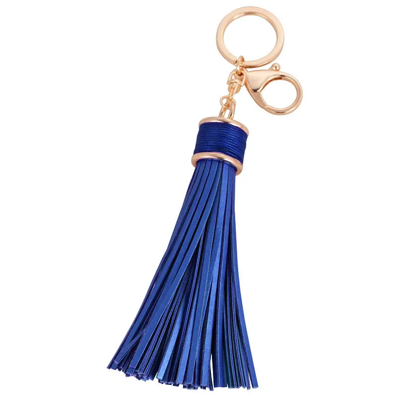 8 Colors Tassel Fringe Pu Leather Keychain Purse Bag Buckle HandBag Pendant For Car Keyring Holder Women Jewelry K226 | Украшения и