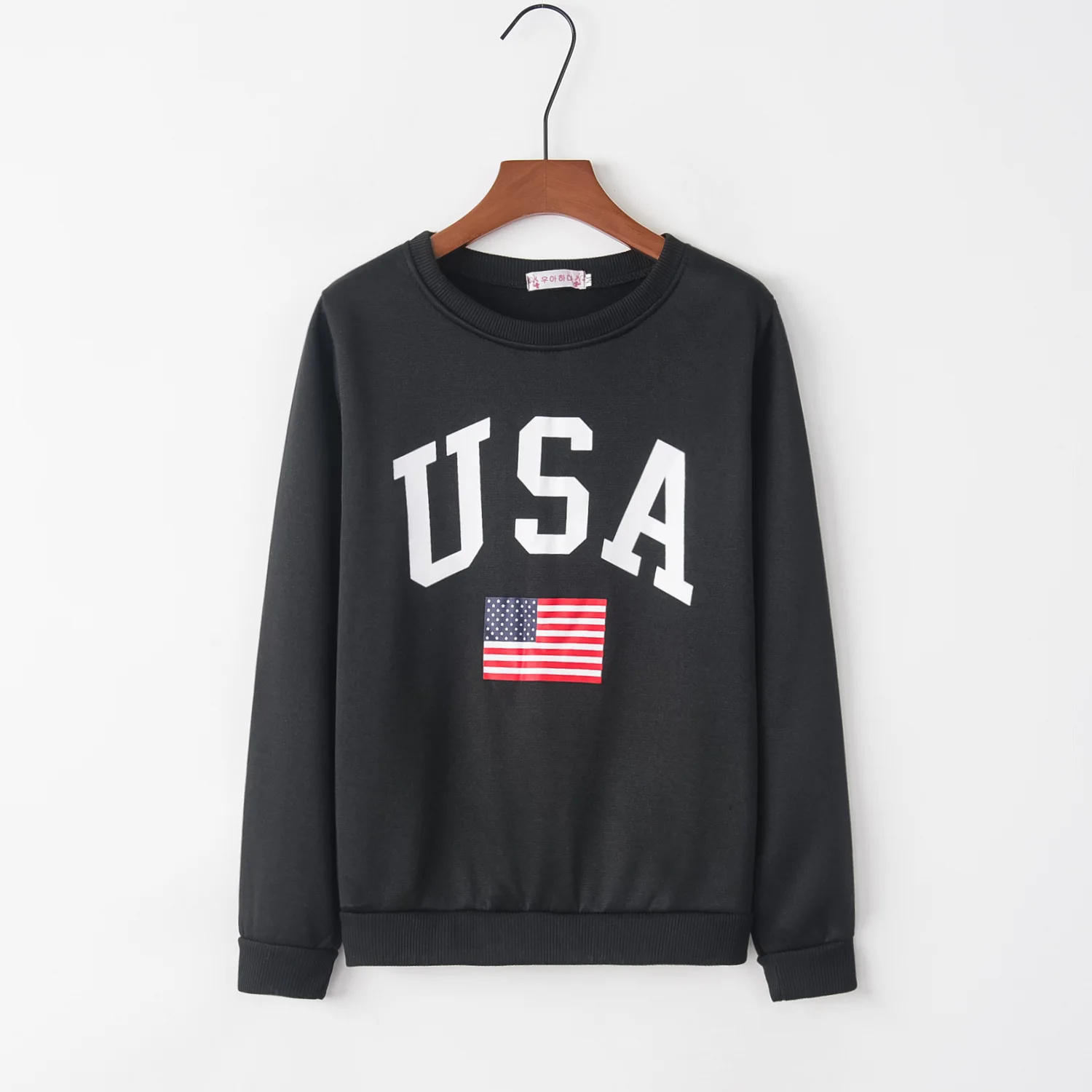 Print Letter Usa 2022 New Design Hot Sale Hoodies Sweatshirts Women Casual Kawaii Harajuku Sweat Girls European Tops Korean