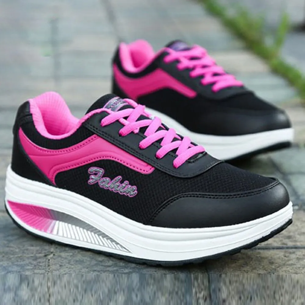 Модные женские туфли из сетчатого материала с увеличенным кроссовки мягкая