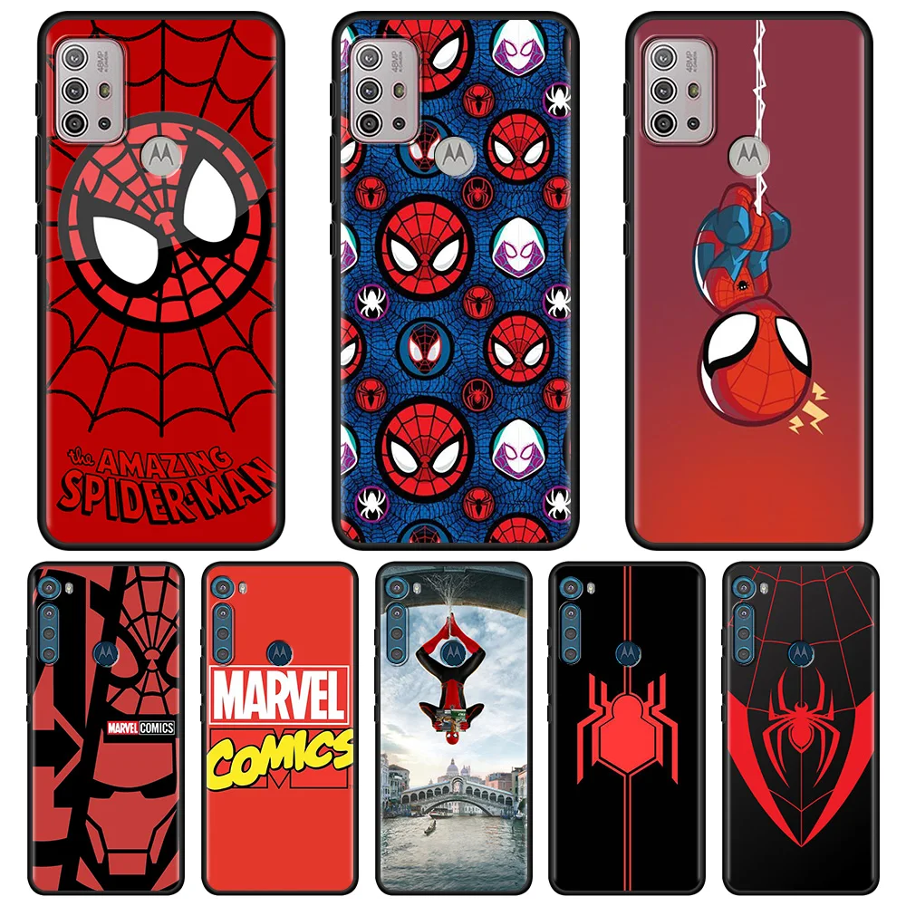 Чехол для MOTOROLA One Fusion Moto G10 G9 G8 Plus Play Power G20 G30 G40 G50 G60 Edge 20 Shell Marvel Человек-паук комикс |