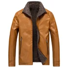 Мужская мотоциклетная кожаная куртка, зимняя верхняя одежда из искусственной кожи, плотная Теплая Флисовая Мужская куртка, пальто, размеры 7XL 8XL
