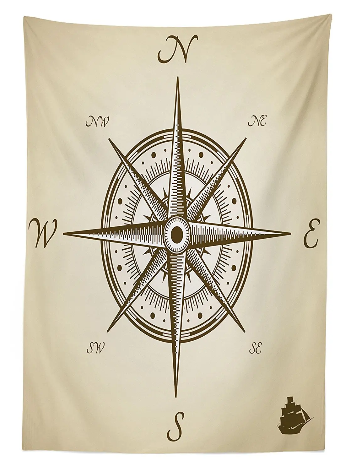 Компас Декоративная скатерть компас навигационный морской прибор антикварная