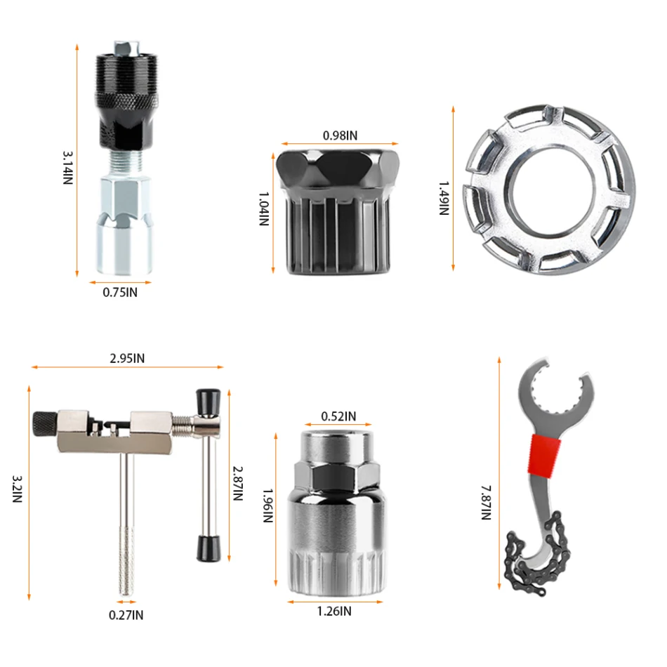 

Bicycle Repair Tool Kit Chain Breaker Flywheel Disassembler Crank Pull Wrench Bicycle Repair Tool Kit Bicycle Accessories