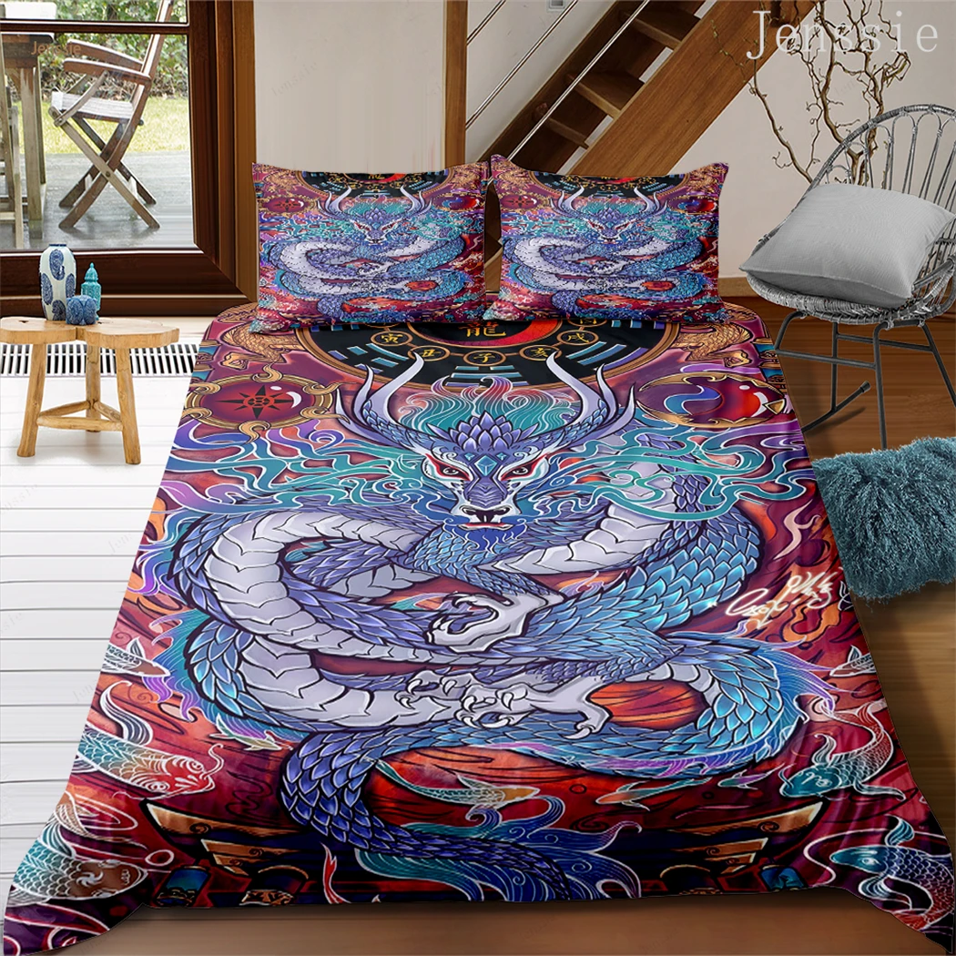 Китайский традиционный фольклорный комплект пододеяльника Комплект
