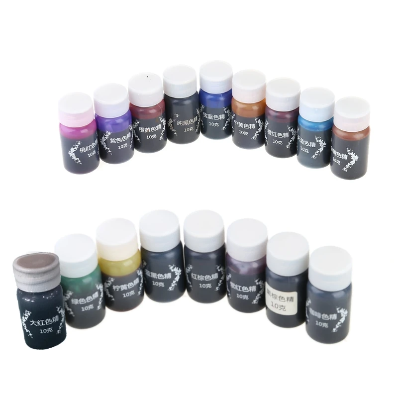 

17 Pcs/Set Resin Drop Glue High Concentration Transparent Color Paste Pigment