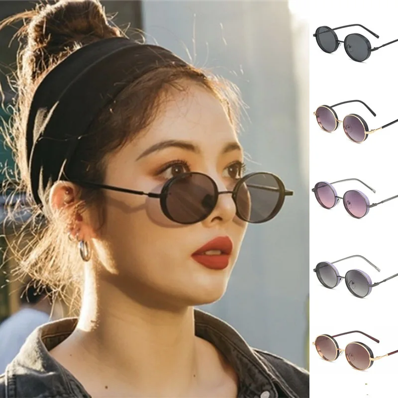 

Luxury Brand Vintage Women Sunglasses For Men Ladies Trendy Punk Oval Sun Glasses Retro Shades Mirror UV 400 Eyewear Visor