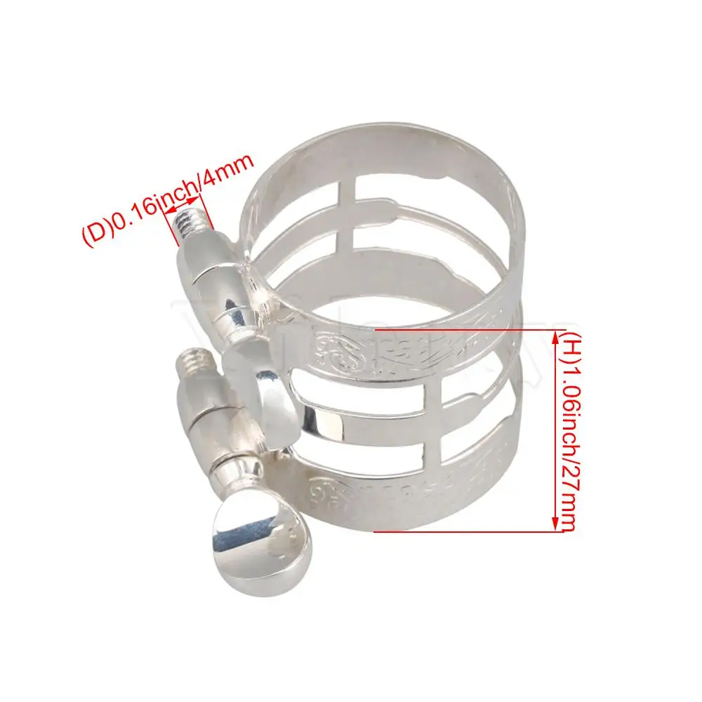 

Yibuy Clarinet Ligatures Metal Plated 27x4mm Musical Instrument Parts Replacements