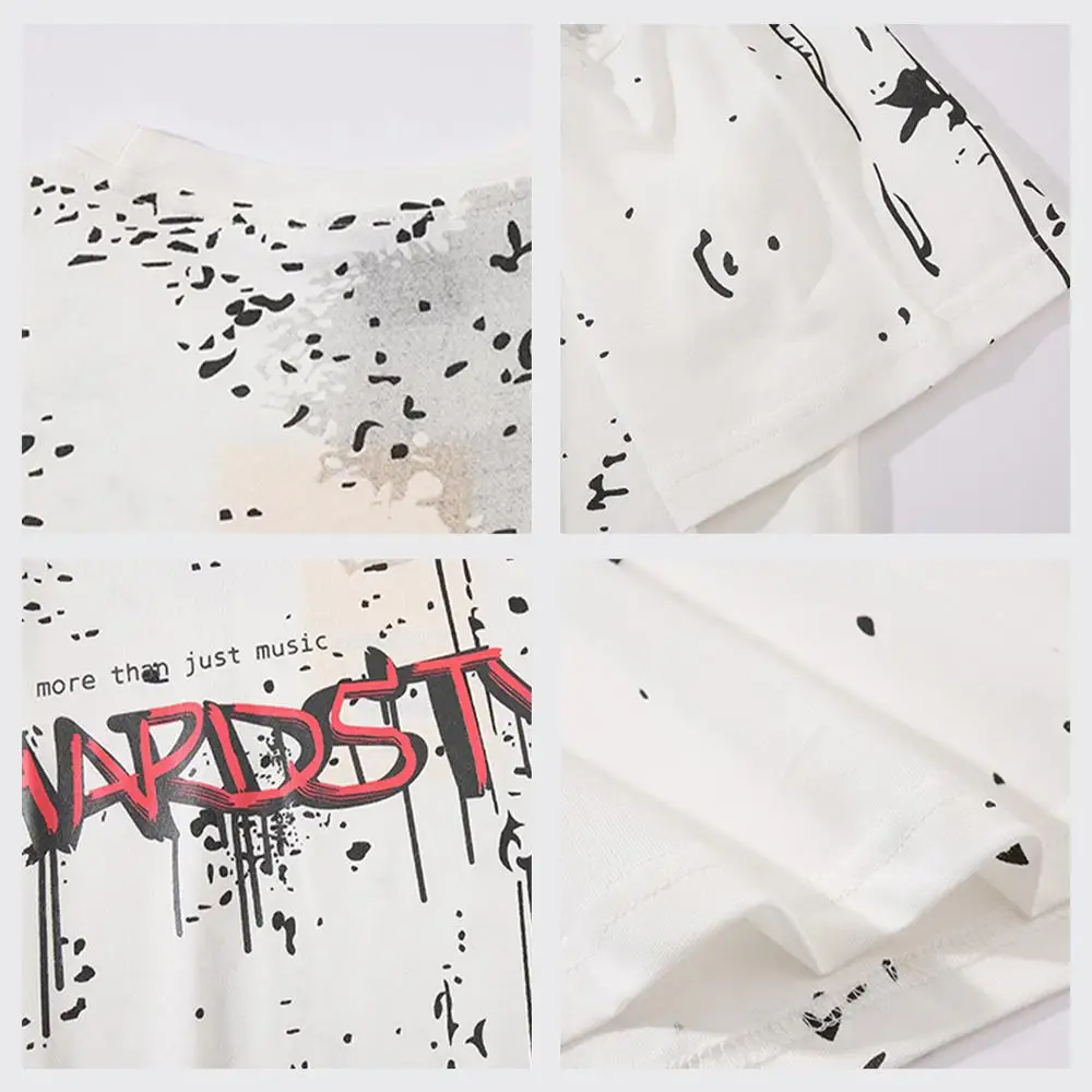 Aelfric Eden Graffiti Hip Hop T Shirt 2020SS Harajuku Streetwear Short Sleeve Casual Cotton Loose Shirts Male Summer Tops Tees | Мужская