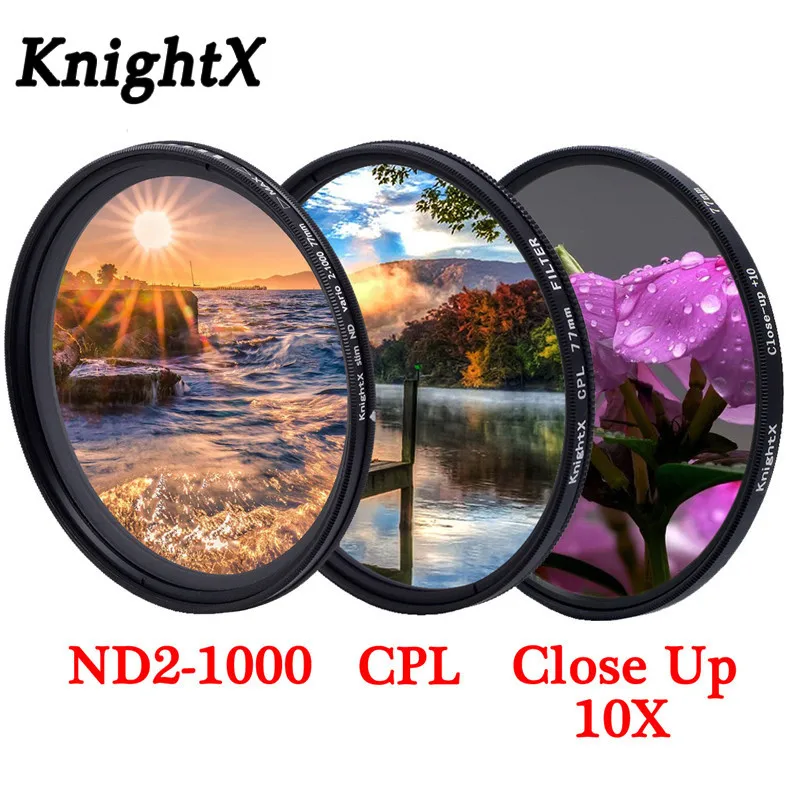 Регулируемый светофильтр нейтральной плотности для canon sony nikon d3300 18 200 d5100 49 52 55 58 62