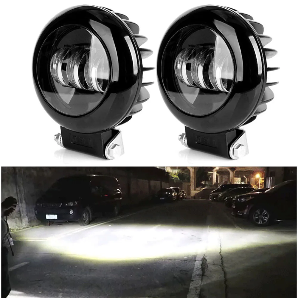 

2Pcs Low Beam 30w Round 4 inch Led Work Light for Universal Offroad 4x4 Vehicle