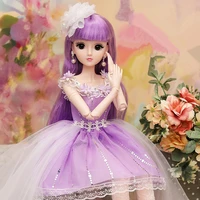 new 60cm bjd doll 18 joints movable princess dress doll set 4d eyes fashion 13 girl dress up toy gift gift accessory package