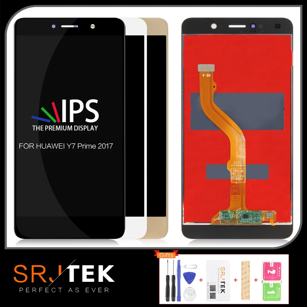 SRJTEK For Huawei Y7/Y7 Prime LCD Touch Matrix Digitizer Sensor Glass With Frame Enjoy 7 plus Display Nova Smart Plus | Мобильные