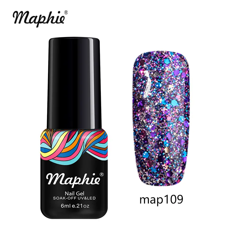 109 Maphie Неон УФ-гель для ногтей комплект блеск УФ Гибридный гвоздь картина гель био-Гели Soak Off! полупостоянная Радужный светодиодный гель - Цвет: 109