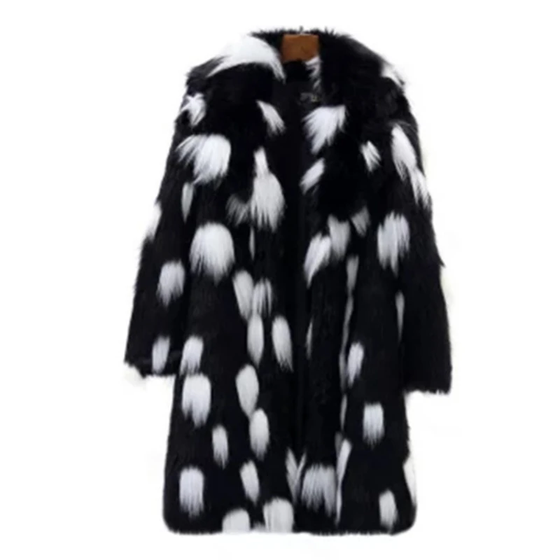 

GAMPORL Faux Fur Coat Faux Fox Fur Long Coat Fashionable Ladies V-Neck Clothes Warm And Thick Winter Clothes 2021 New