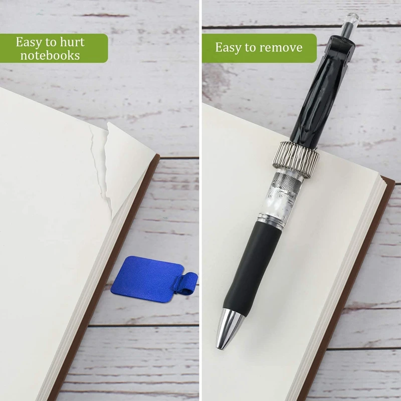 

12 Pieces Pen Clipboard Holder Pen Clipboard Holder Manganese Steel Pen Clip Organizer for Notebook