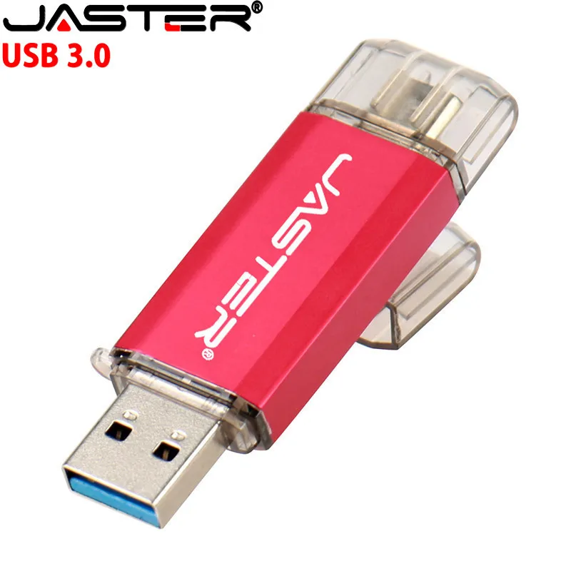 Флэш-накопитель JASTER OTG Usb Type-C USB флешка на 128 ГБ 64 32 16 флеш-накопитель 3 0 | Компьютеры