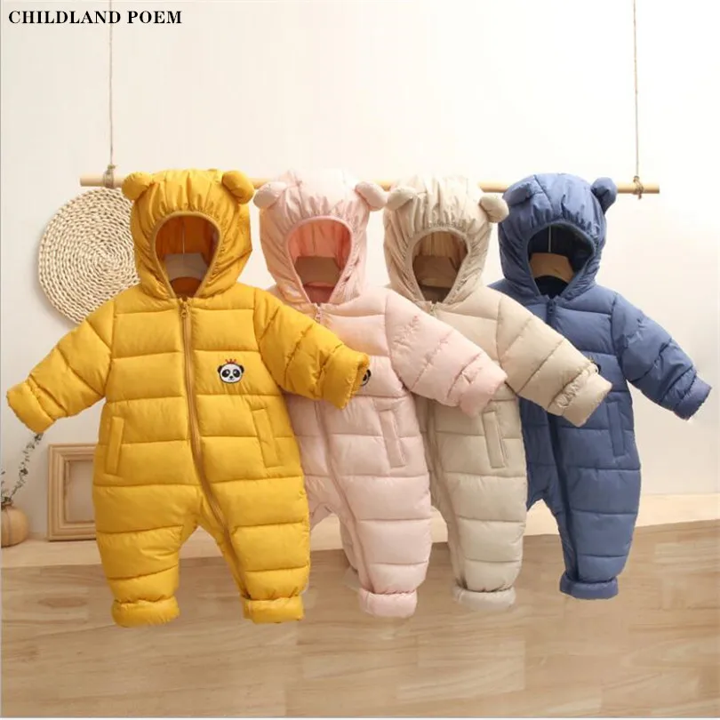 

Зимняя Детская куртка с капюшоном; Детский комбинезончик; Плотная теплая куртка для мальчика; Комбинезон для новорожденных девочек комбине...