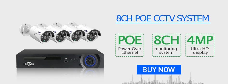Hiseeu система видеонаблюдения 4CH 720 P/1080 P AHD камера безопасности DVR комплект CCTV Водонепроницаемая наружная домашняя система видеонаблюдения HDD