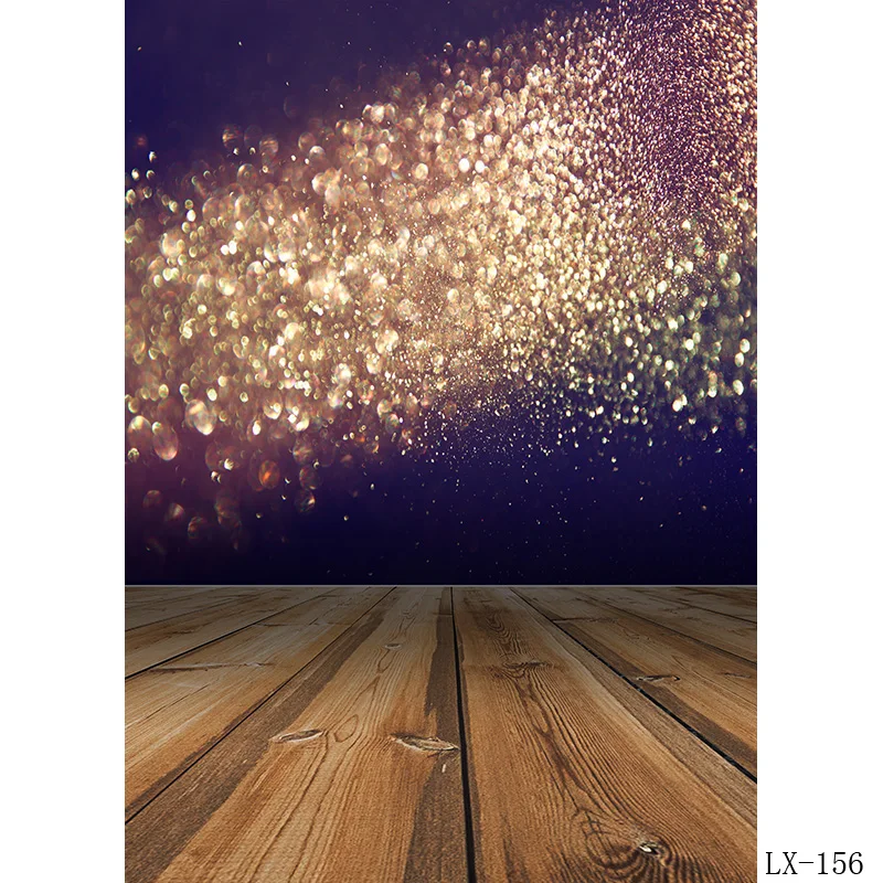 

Vinyl Custom Light Spot Bokeh Glitter Wooden Floor Portrait Photography Backdrops Props Photo Studio Backgrounds 21222 LX-02