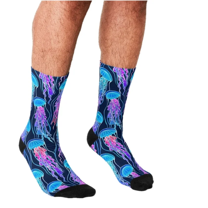 Носки мужские с принтом библиотеки и кошек смешные книги в стиле хип хоп милые