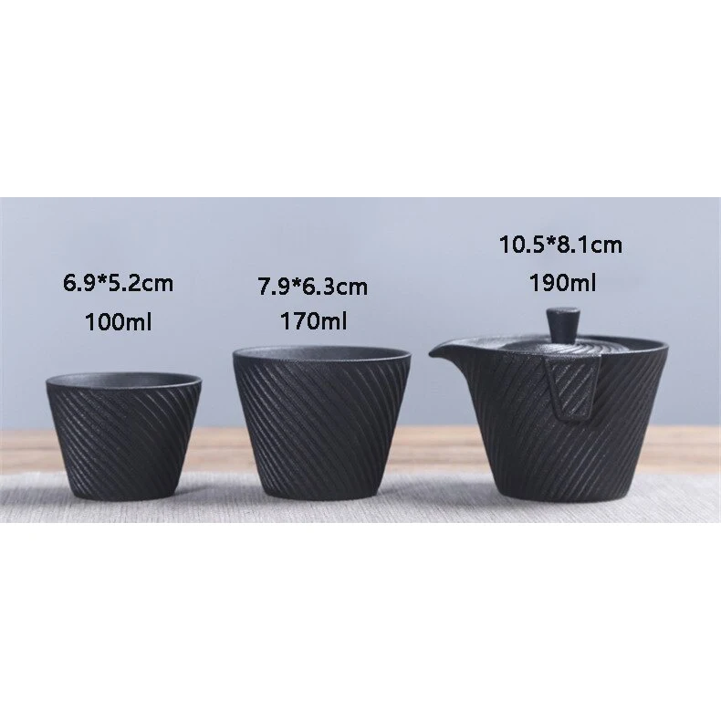 

Japanese Style Tea Set Portable Office Outdoor Travel Teacup Set Pottery Gongfu Tea Cup