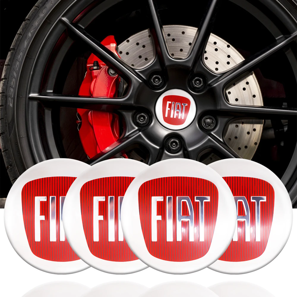 

4Pcs/set Car 56mm Car Wheel Center Hub Cap Stickers Decals Universal For Fiat Panda Bravo Punto Linea Croma 500 595 Accessories