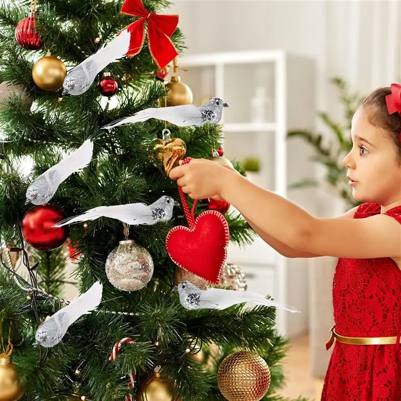 6 шт. декоративные искусственные подвески в виде птиц | Дом и сад