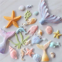 fish seaweed dolphin fondant cake mold seahorse shell mould starfish for kitchen baking decoration molds lovely tool