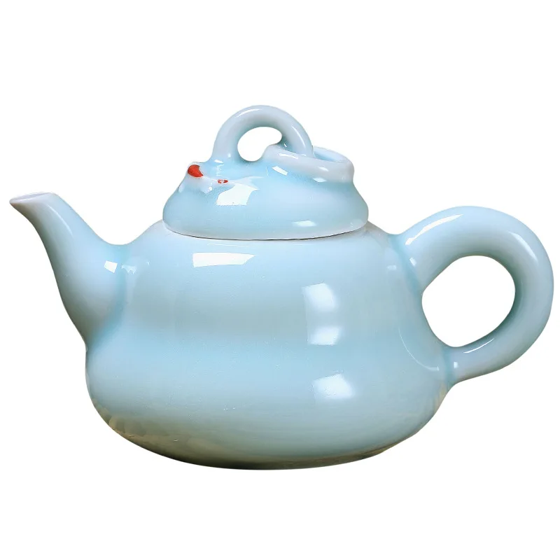 180ml Creative Longquan Celadon China Teapot Small Fish Embossed Carp Teapots Ceremony Ceramic Kung Fu Tea Set Gift Wholesale | Дом и сад