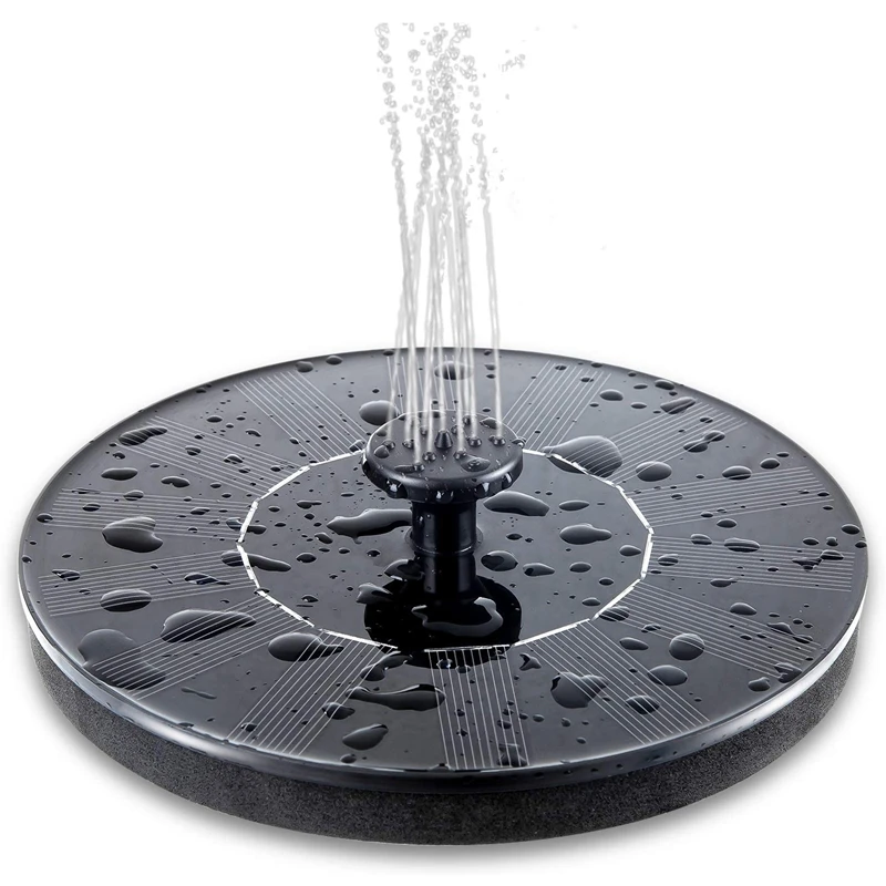 

Solar Bird Bath Fountain Pump Upgrade 1.4W Solar Fountain with Nozzle Floating Solar Powered Water Fountain Pump