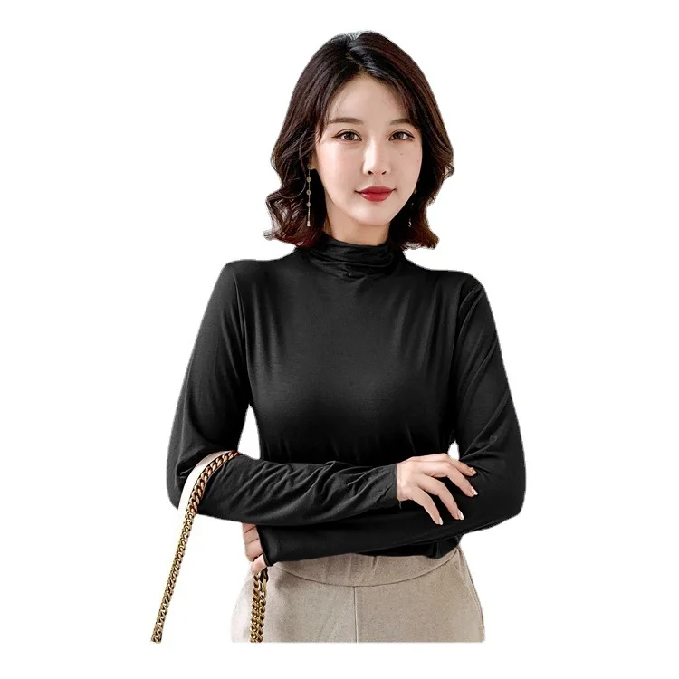 

Female autumn and winter Korean slim long sleeves Women Harajuku T Shirt Striped Women Long Sleeve T-shirt summer plus size