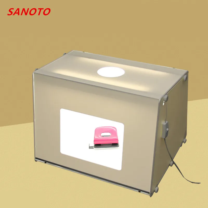 

SANOTO Brand Portable Mini Photo Studio Photography Backdrop Dimmable Light Photo Box Softbox Table Top Shooting Tent MK50