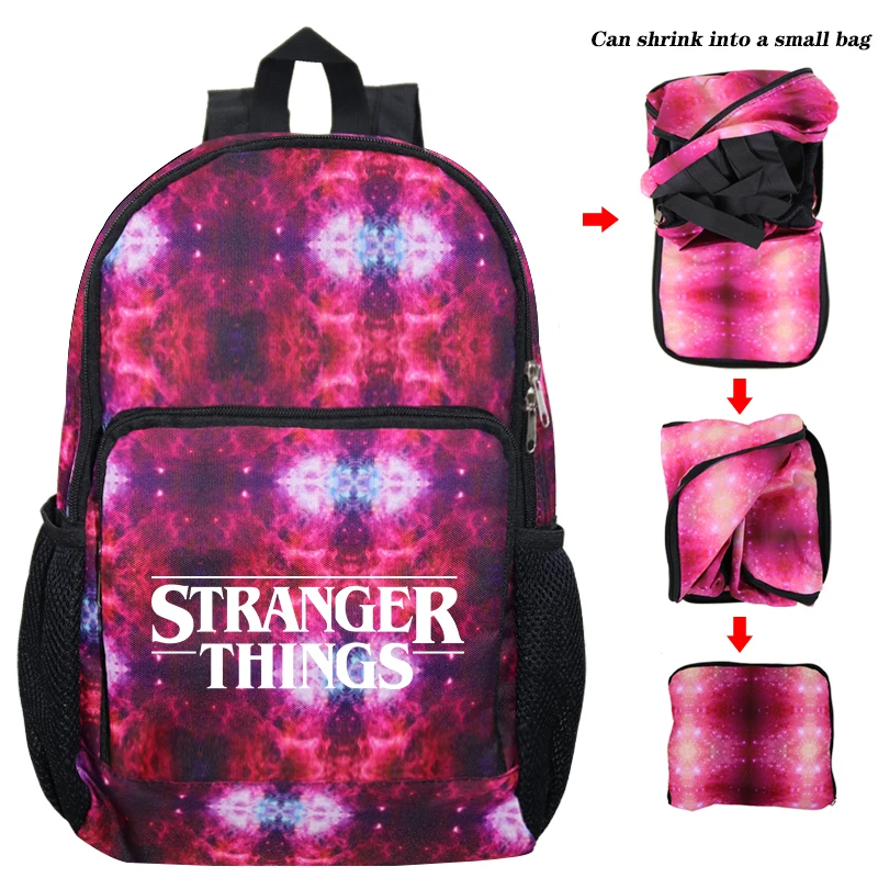 Странные Вещи печатаются Женщины Мужчины Рюкзак уличные дорожные сумки для