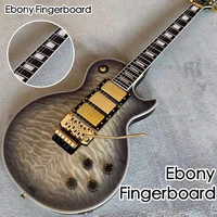 custom electric guitar with floyd rose bridge and ebony fingerboard handmade 6 stings mahogany body gitaar