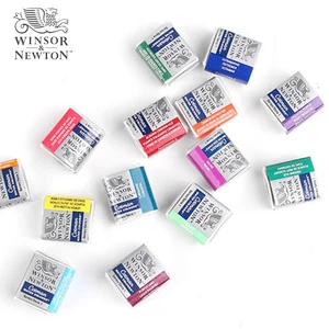 Однотонные акварельные краски Winsor  Newton Cotman, полублоки, яркие нежные, высокой прозрачности, гладкие акварельные красители