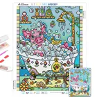 Алмазная живопись 5D сделай сам, аниме, животное, искусство, вышивка крестиком, наборы для домашнего декора, новый год 2022, Рождество