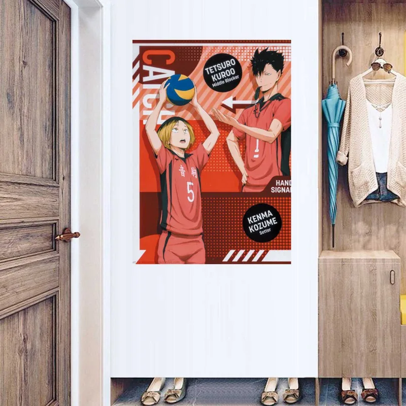 

Cartoon Paper Poster Modular Painting Anime Posters Wall Decoration 2021 Hot Japan Anime Haikyuu!! Volleyball Boy