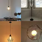 Металлическая проволока Железный Абажур ретро люстра Винтаж лампа клетка подвесной светильник черный модный декоративный абажур для спальни Романтический салон