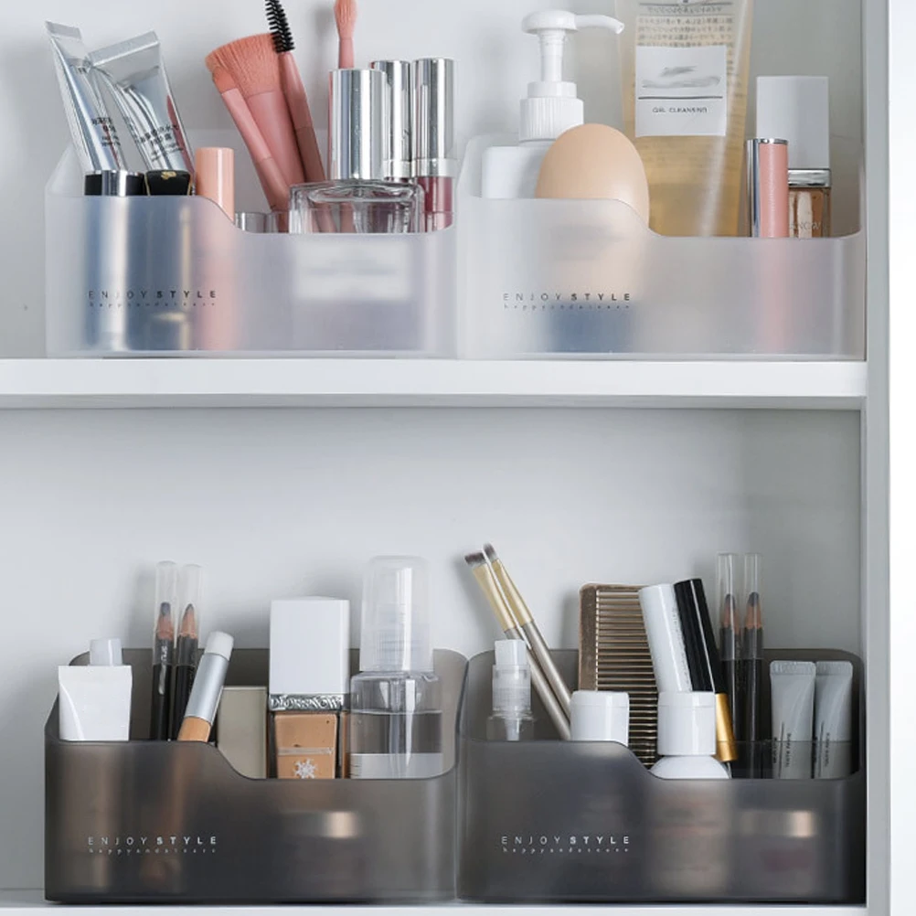 Прозрачная пластиковая коробка для хранения косметики настольный органайзер из