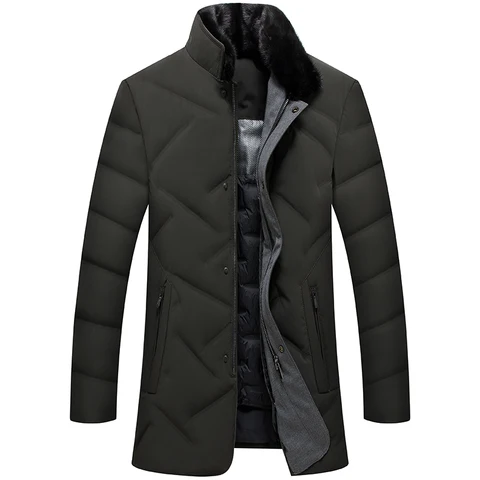 Новое поступление, зимнее Стильное мужское пальто, модное повседневное однотонное пальто со съемной шапкой и подкладкой на молнии, теплое Мужское пальто, платье