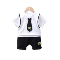 kids fashion clothing new summer baby tie clothes children boys girls cotton t shirt shorts 2pcssets toddler casual tracksuit