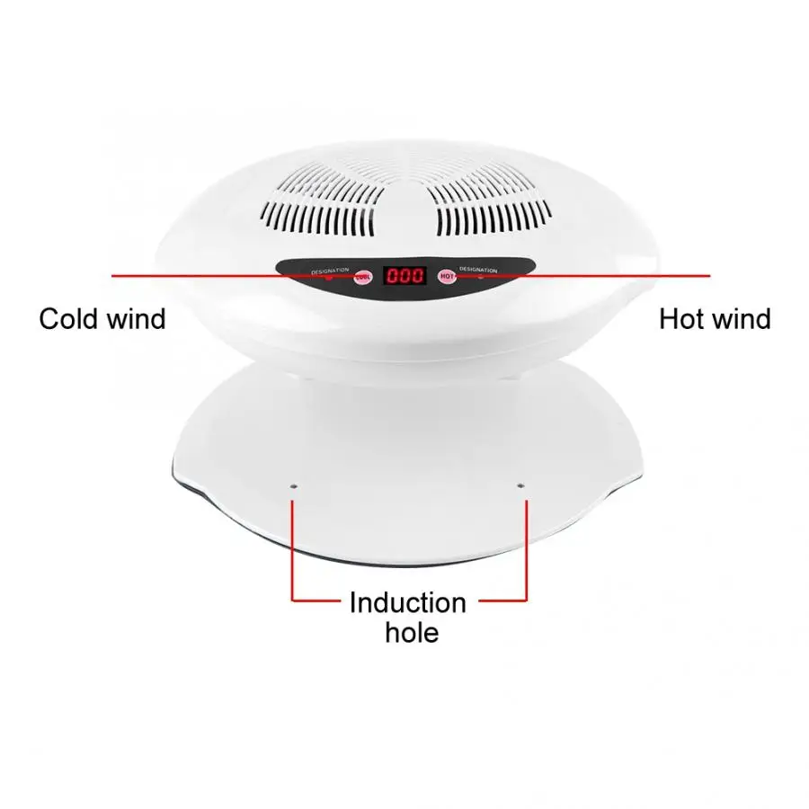 400 Вт Воздушный вентилятор для ногтей фен теплый и холодный ветер УФ гель