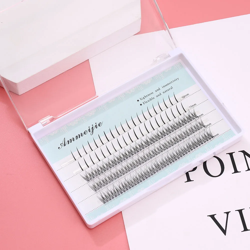 

5 Rows Fishtail Type Self-grafting Single Cluster False Eyelashes Professional Natual Extensions Individual Eyelash Bunche