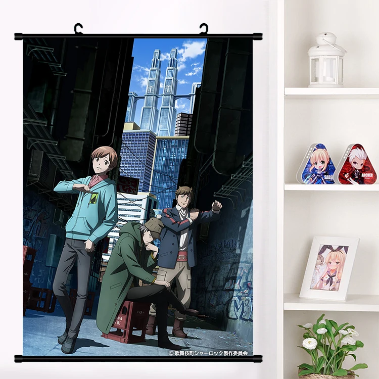 Аниме Kabukichou Sherlock Настенная роспись настенные подвесные плакаты Otaku Искусство