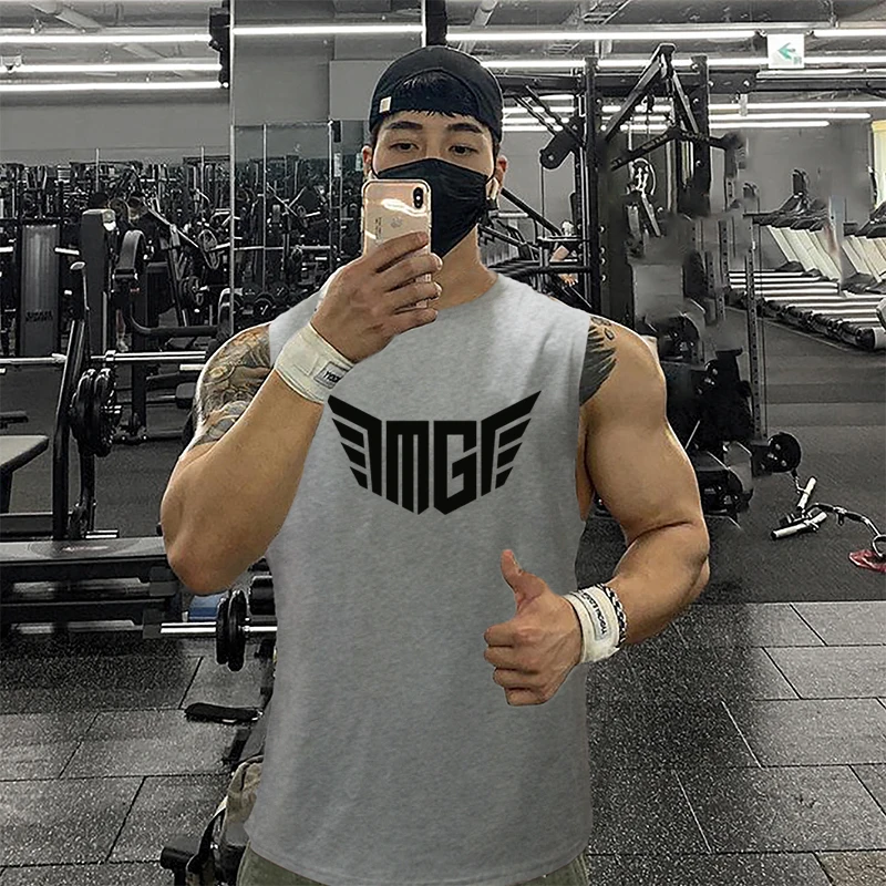 

Джогонг жилет Мужское нижнее белье хлопковые топы на бретелях для мужчин высокого качества синглет для бодибилдинга без рукавов Футболка Удобные Свободные топы на бретельках для мужчин