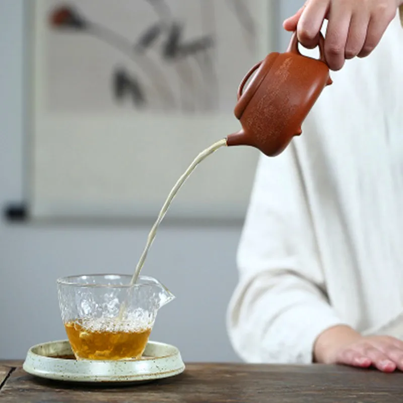 250 см3 семейный горный чайный горшок с фиолетовым песком ручная работа надписью